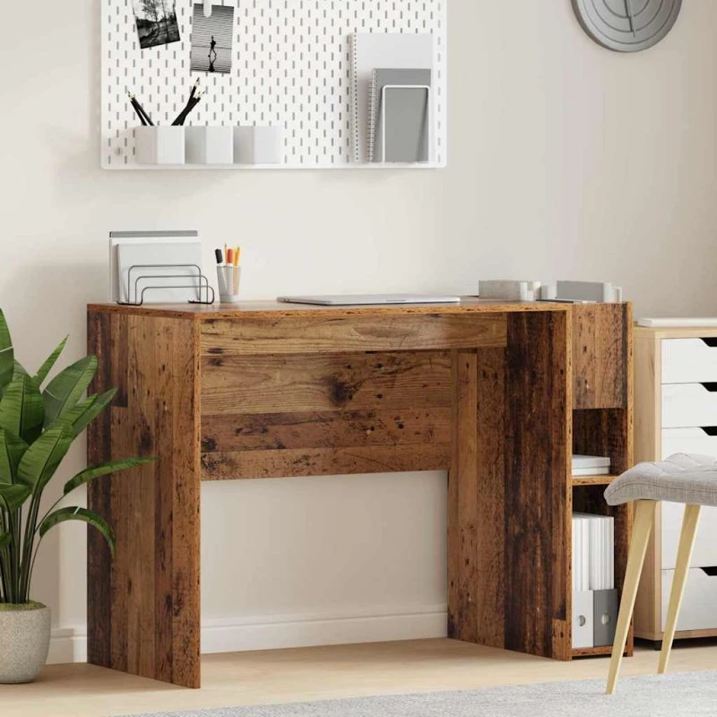 Skrivebord i konstrueret gammelt træ 109x50x78 cm