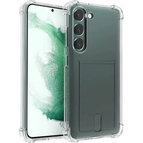 Samsung S23 gennemsigtigt etui med kortholder