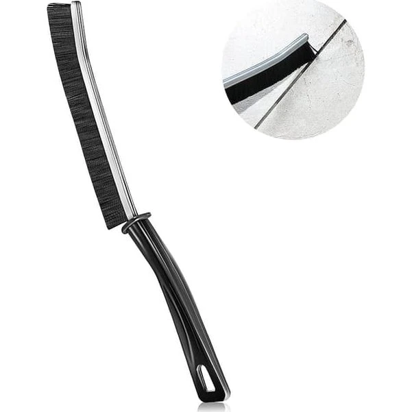 Sort universal tågebørste med hårde nylonbørster, 24 cm