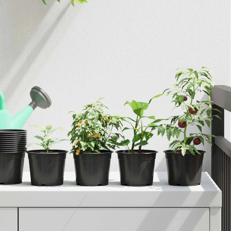 Sort plastblomsterpotte 50 stk Ø15 x 12,5 cm