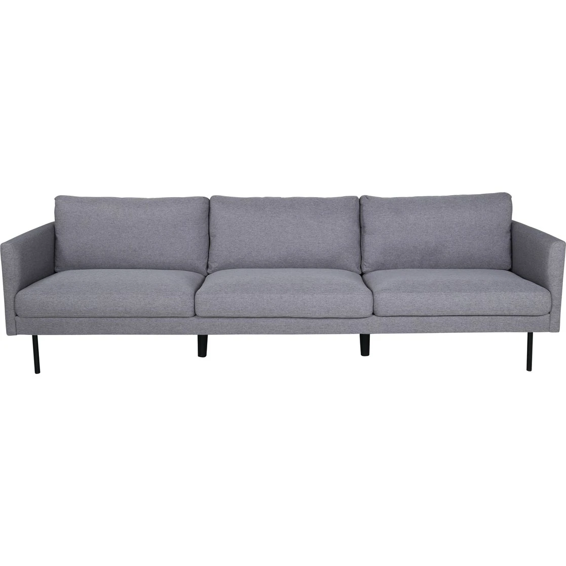 Venture Design Zoom 3-personers sofa - Grå polyester & sort stål