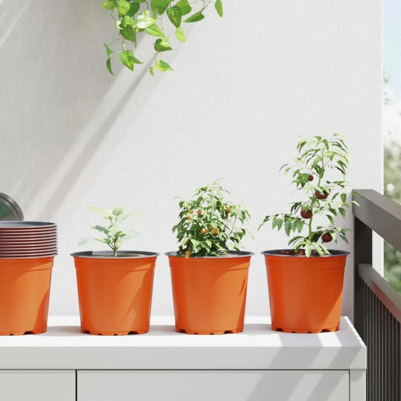 Blomsterpotter 50 stk Ø15 x 13 cm – keramisk look, plast