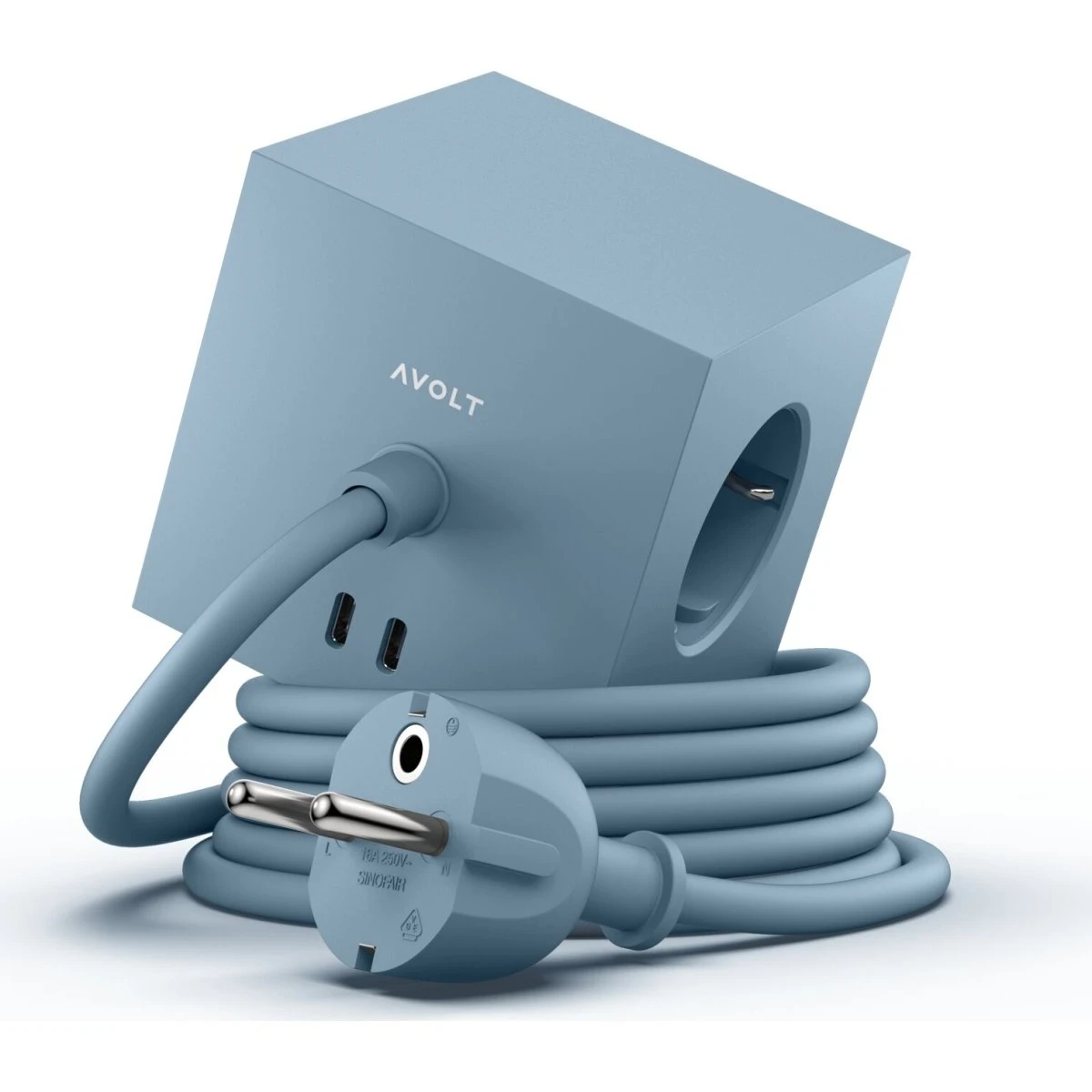 Avolt Square 1 USB-C & Magnet 180cm Shark Blue