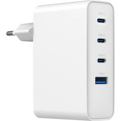 SiGN Hurtigoplader 100W GaN - 3xUSB-C & 1xUSB-A - Hvid