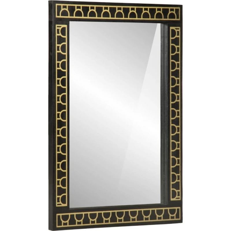 Badeværelsesspejl i massivt mangotræ 50x70 cm