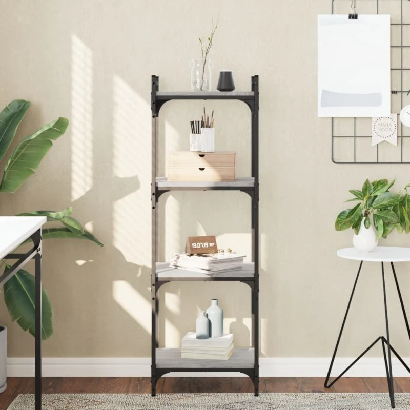 Bogreol 4 hylder 40x30x120 cm – Sonoma eg