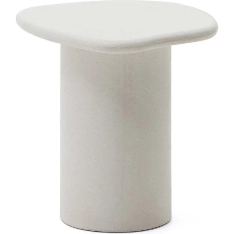 Kave Home Macarella udendørs sofabord i hvid fibercement 48x47x46 cm