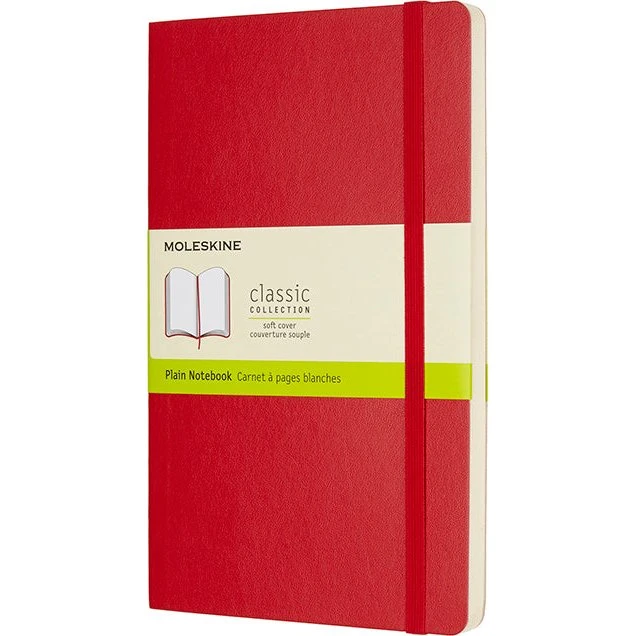 Moleskine Notesbog Large Rød Soft Cover Blank