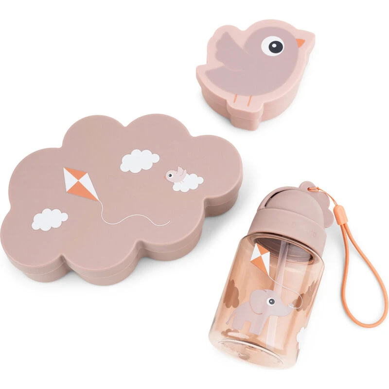 Done by Deer Playground 3-delt madkassesæt - Powder (rosa)