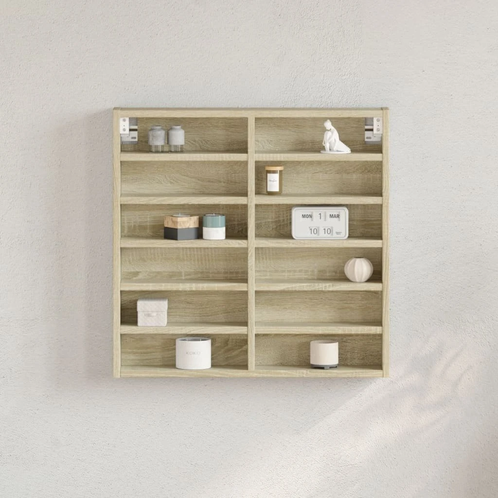 vidaXL Vitrineskab 60x8,5x58 cm i Sonoma-eg