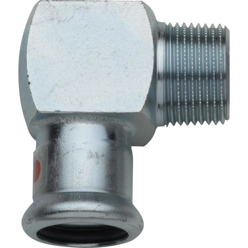 Turbo Steel vinkel muffe/nippel 15 mm x 1/2"