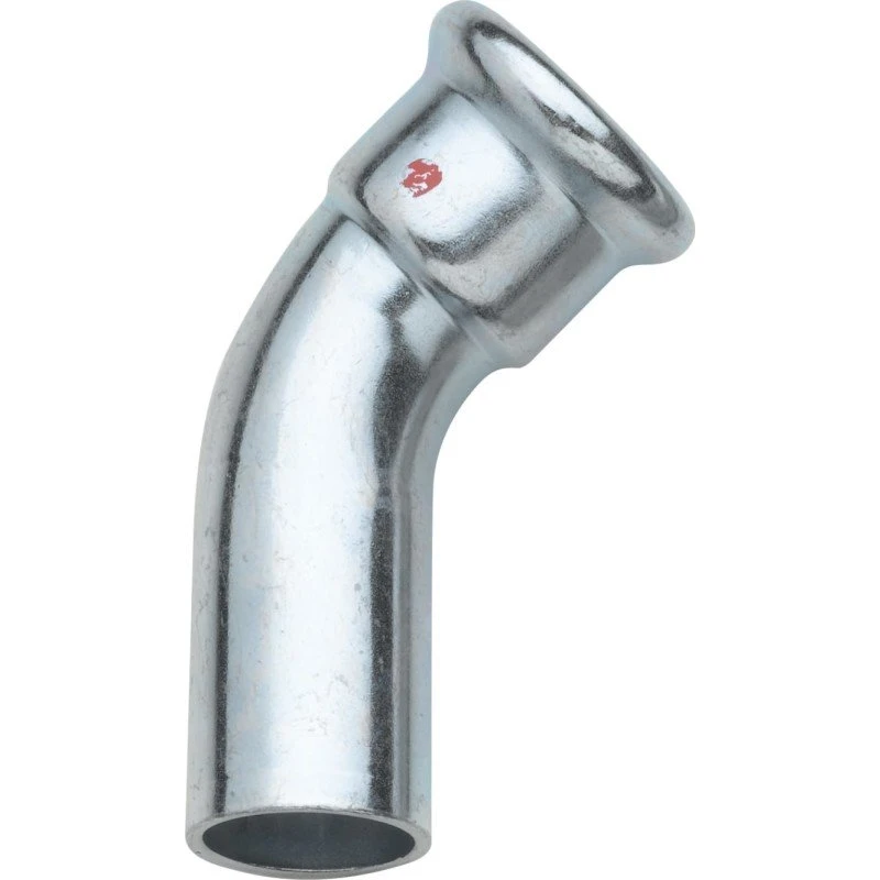 Turbo Steel 45° bøjning muffe/nippel, 28 mm