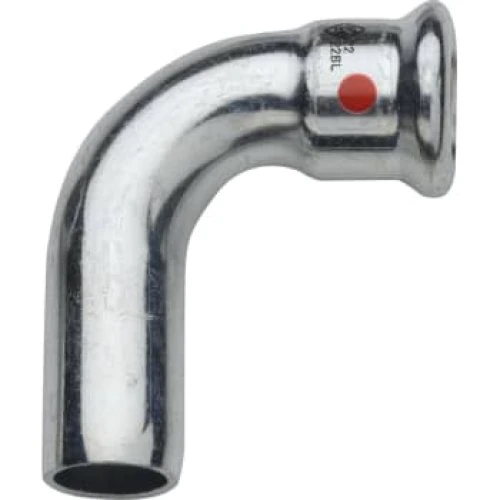 Turbo Steel 22 mm bøjning 90° muffe/nippel
