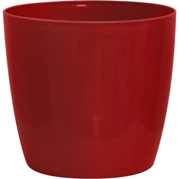 TRÄDGÅRD ID Glänsande plantebeholder med hjul - Rød - 35x32 cm