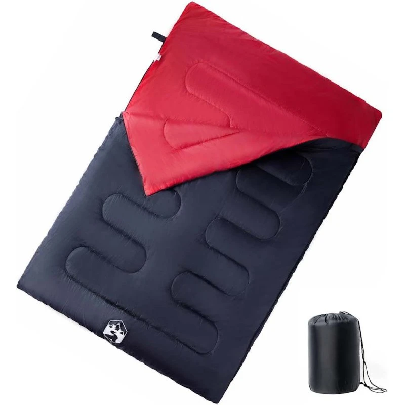 Dobbelt sovepose med puder 3–4 årstider til voksne