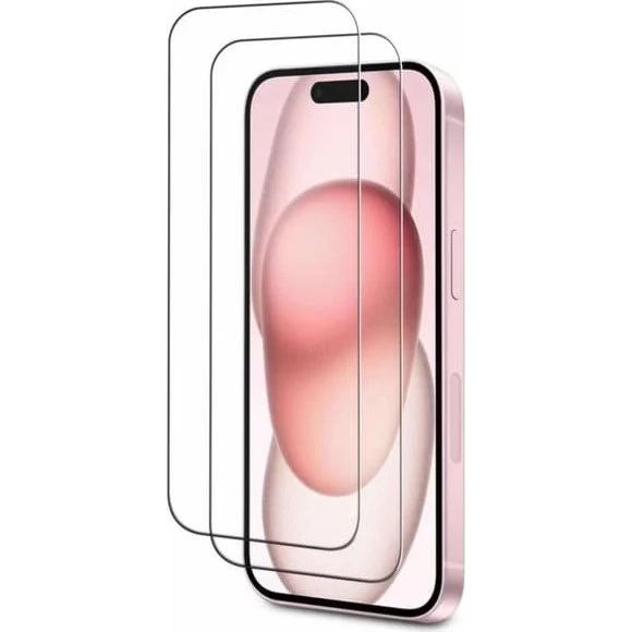 2-Pak iPhone 15 Skærmbeskytter i Hærdet Glas