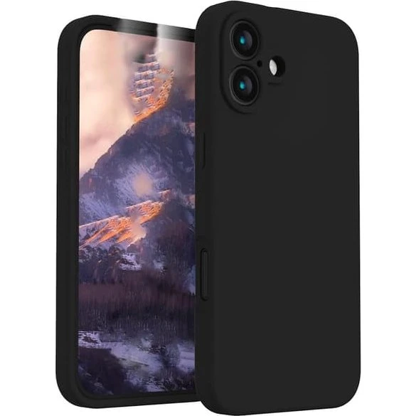 iPhone 16 Plus Sort Mat Hårdt Etui