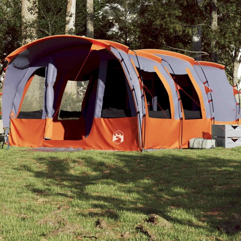 8-personers vandtæt familietelt - tunneltelt, grå