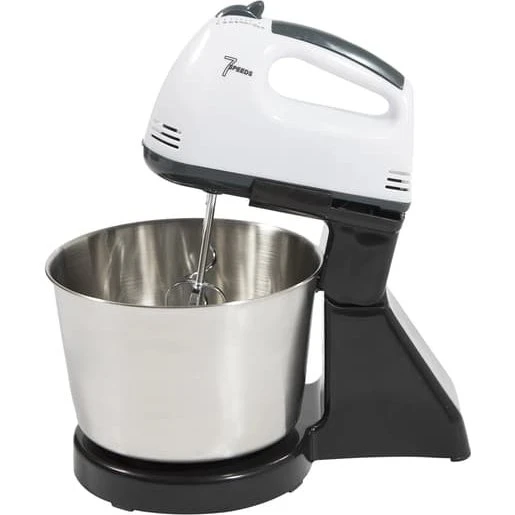 Elektrisk Mixer med 7 hastigheder, ergonomisk håndtag, sølv