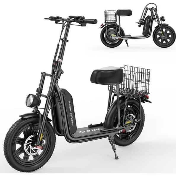 iScooter F7 Elektrisk Scooter - 1000W, 50 km rækkevidde, 16" dæk