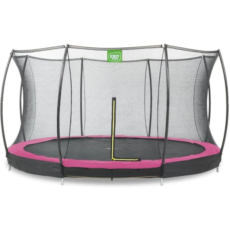 EXIT Silhouette nedgravet trampolin Ø366 cm inkl. net – lyserød