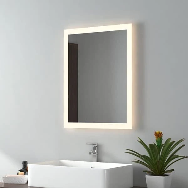 EMKE Badeværelsespejl med LED-lys, 45x60 cm, IP44