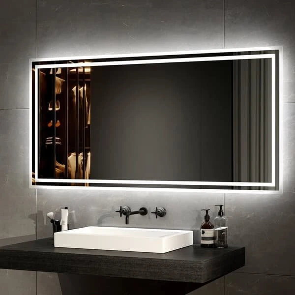 EMKE LED Badeværelsesspejl 60x120 cm - Anti-dug & 2 Lysfarver