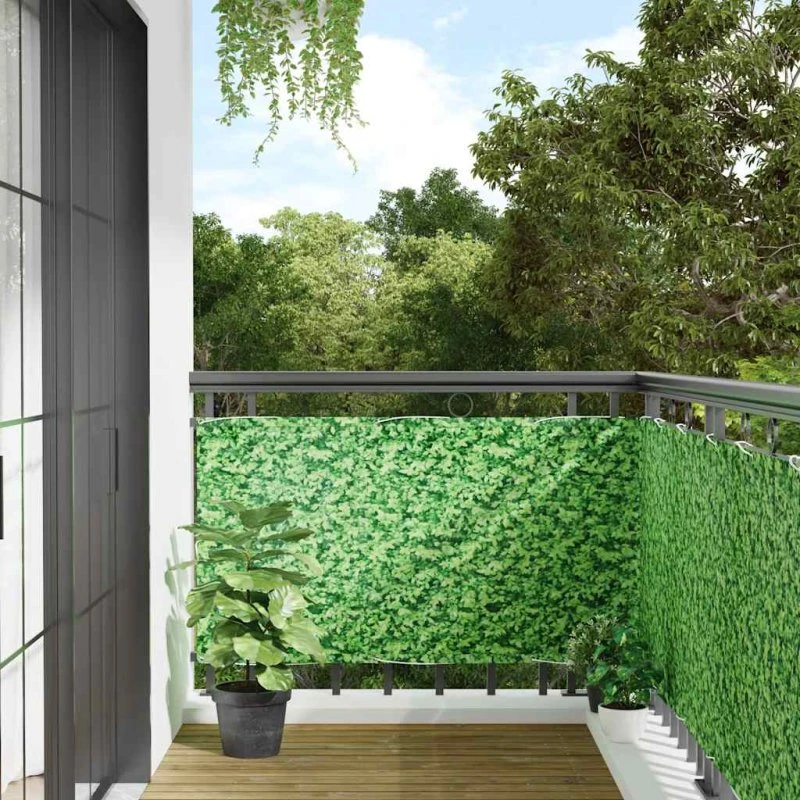 Altanafskærmning 500x75 cm PVC, plantedesign grøn