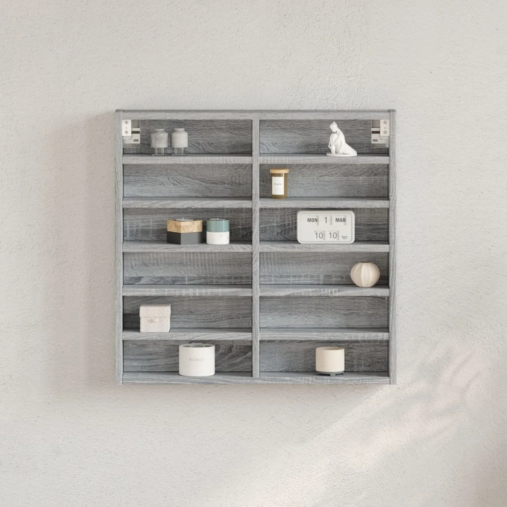 vidaXL Vitrineskab 60x8,5x58 cm i Grå Sonoma-eg