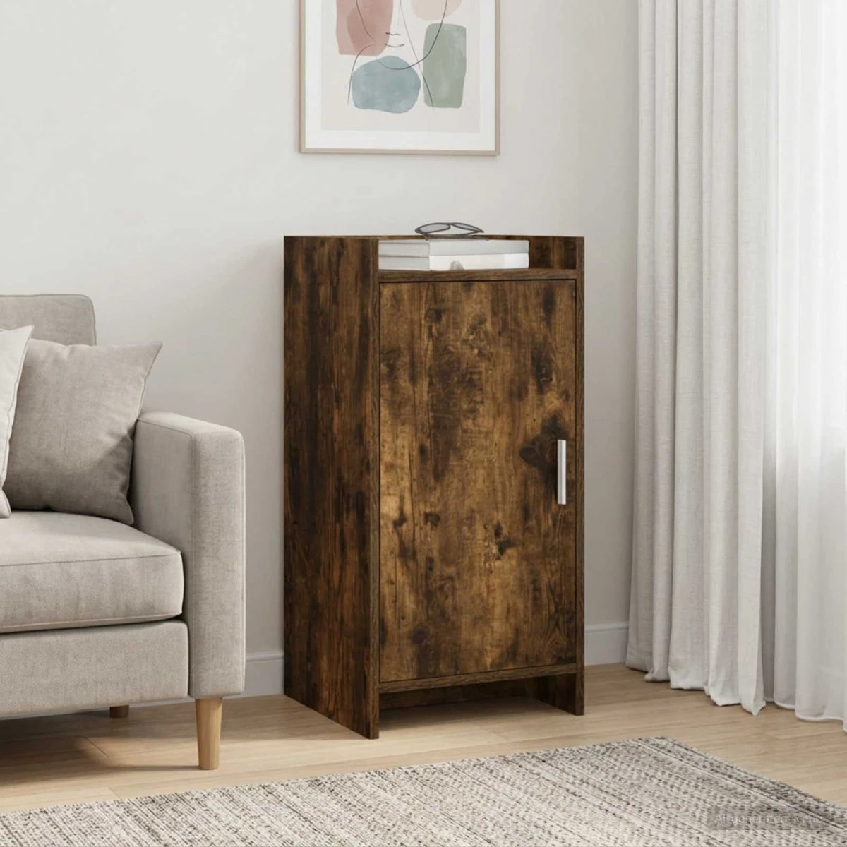 vidaXL Sideboard i røget eg, 40 x 36 x 80 cm