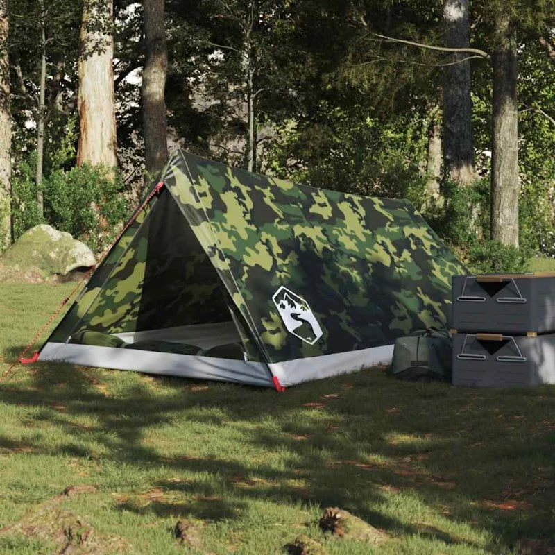 2-personers vandtæt campingtelt camouflage