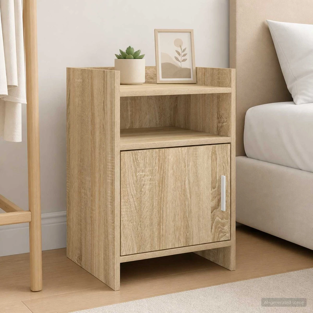 vidaXL Sengeborde 2 stk. Sonoma-eg, 40 x 36 x 60 cm
