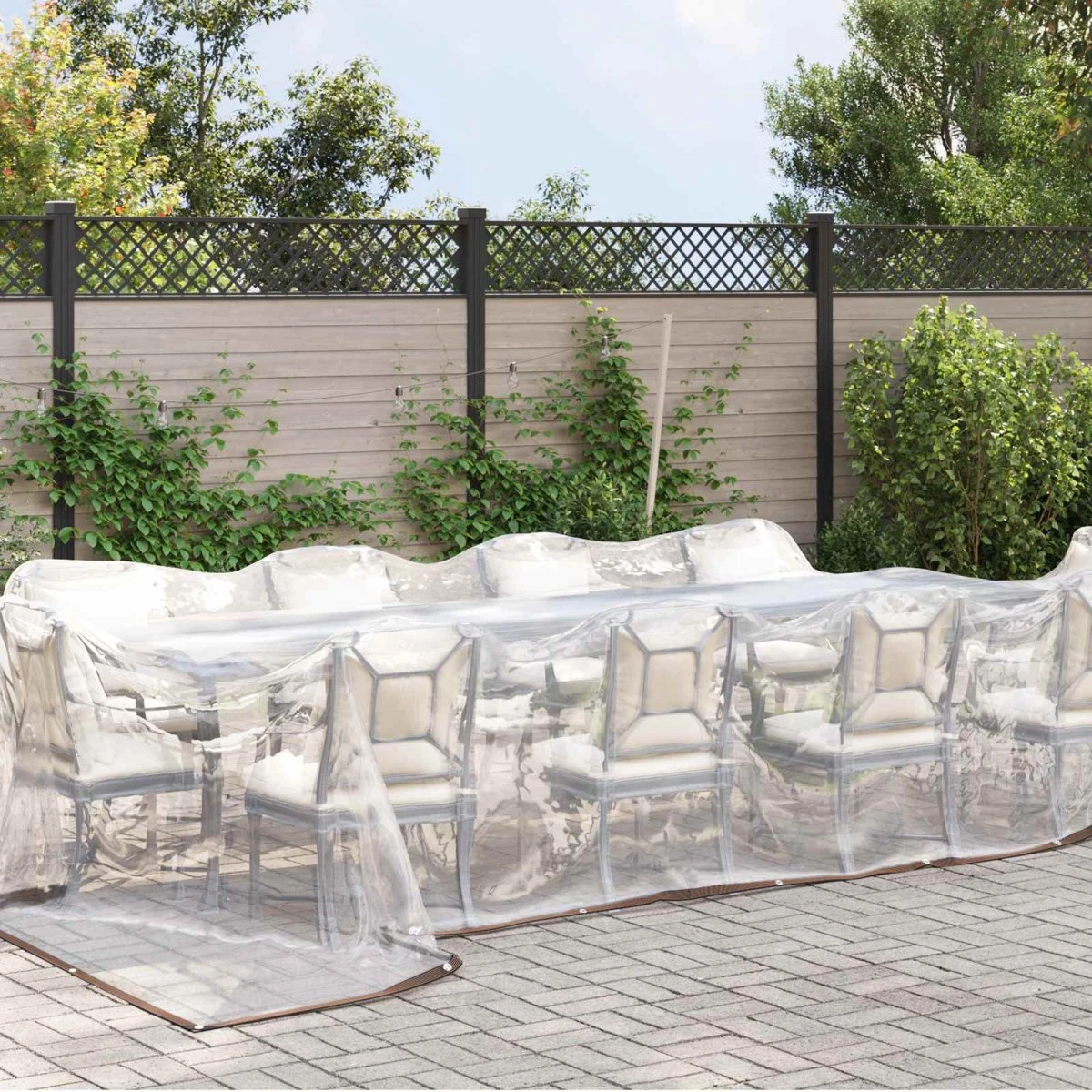 vidaXL Transparent Presenning 5 x 7 m - 140 gsm PE