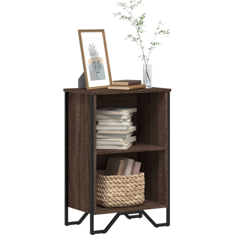 Bogreol i konstrueret træ 50x31x74,5 cm – brun egetræ