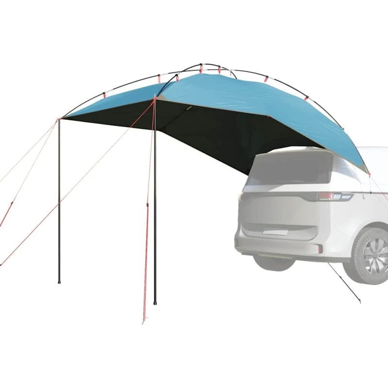 Vandtæt bilfortelt blå – nem opsætning og ekstra plads