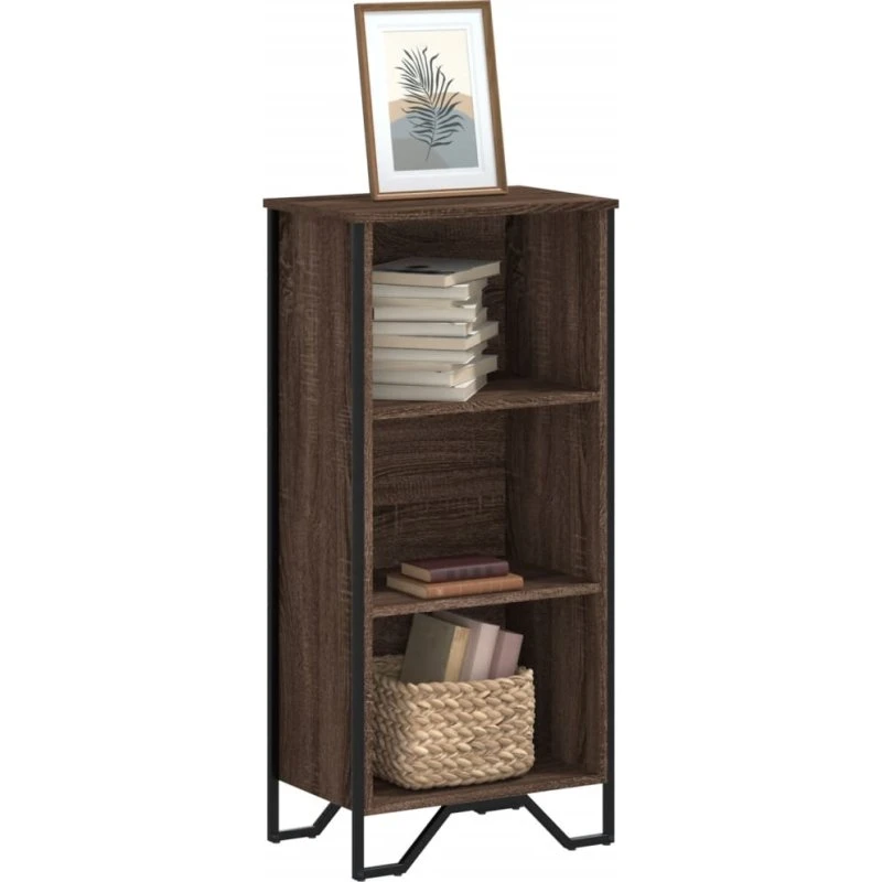 Bogreol i konstrueret træ 50x31x106 cm - Egetræsfarve