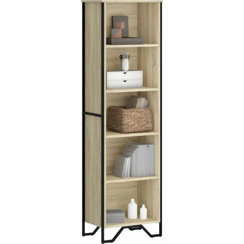 Bogreol 50x31x169 cm i konstrueret træ – Sonoma-eg