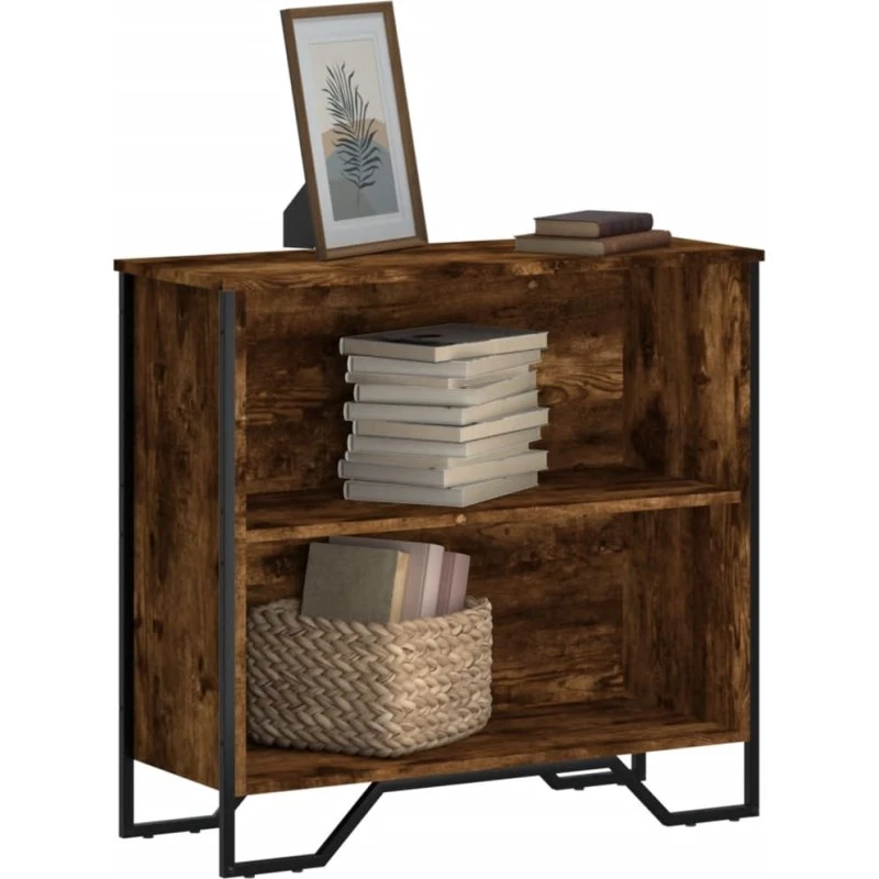 Bogreol 80x31x74,5 cm i røget egetræsfarve