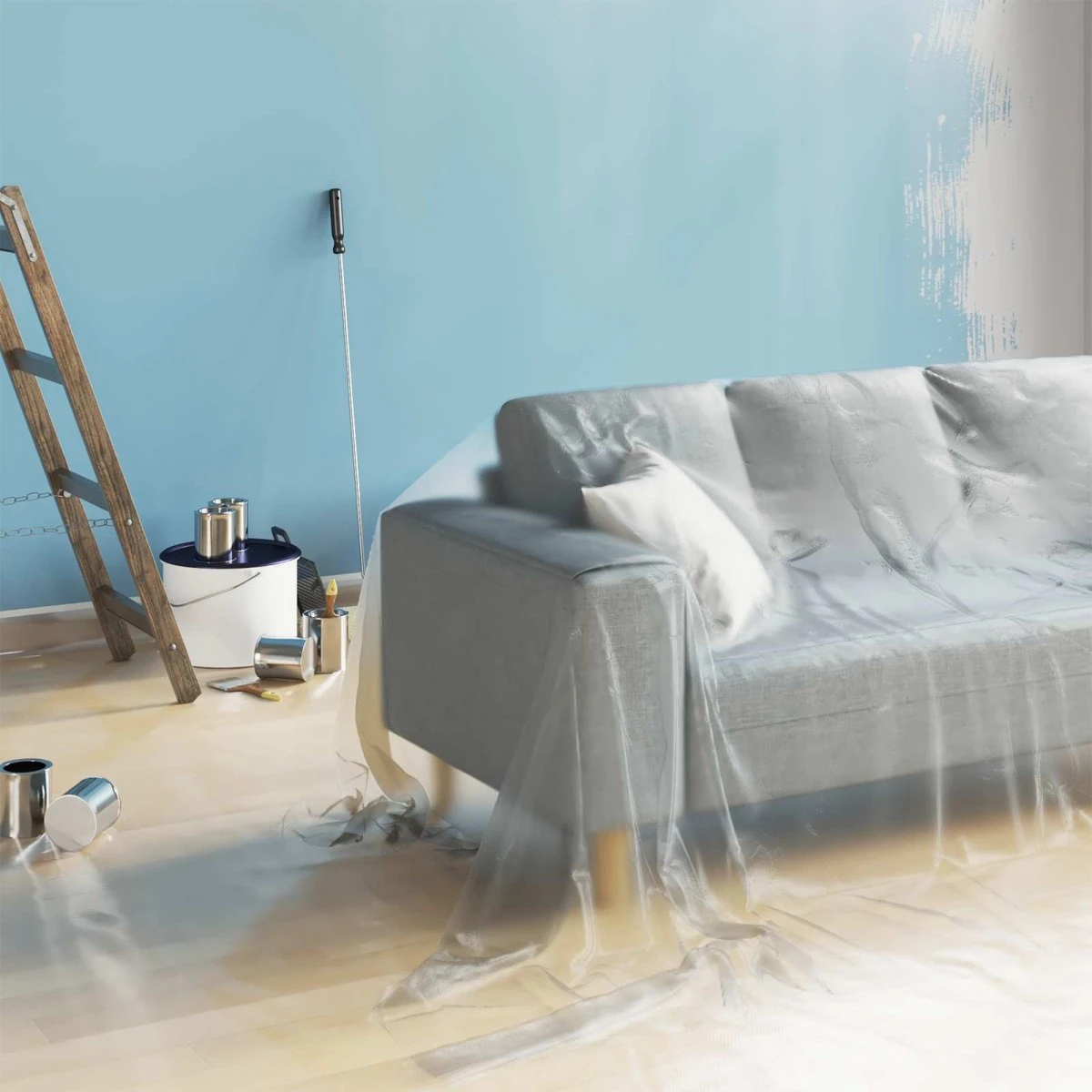vidaXL Støvark 12 stk. Transparent 400 x 500 cm HDPE