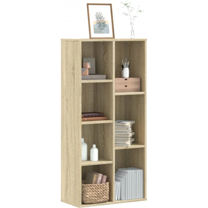 Bogreol 50x25x105 cm i konstrueret træ - Sonoma-eg