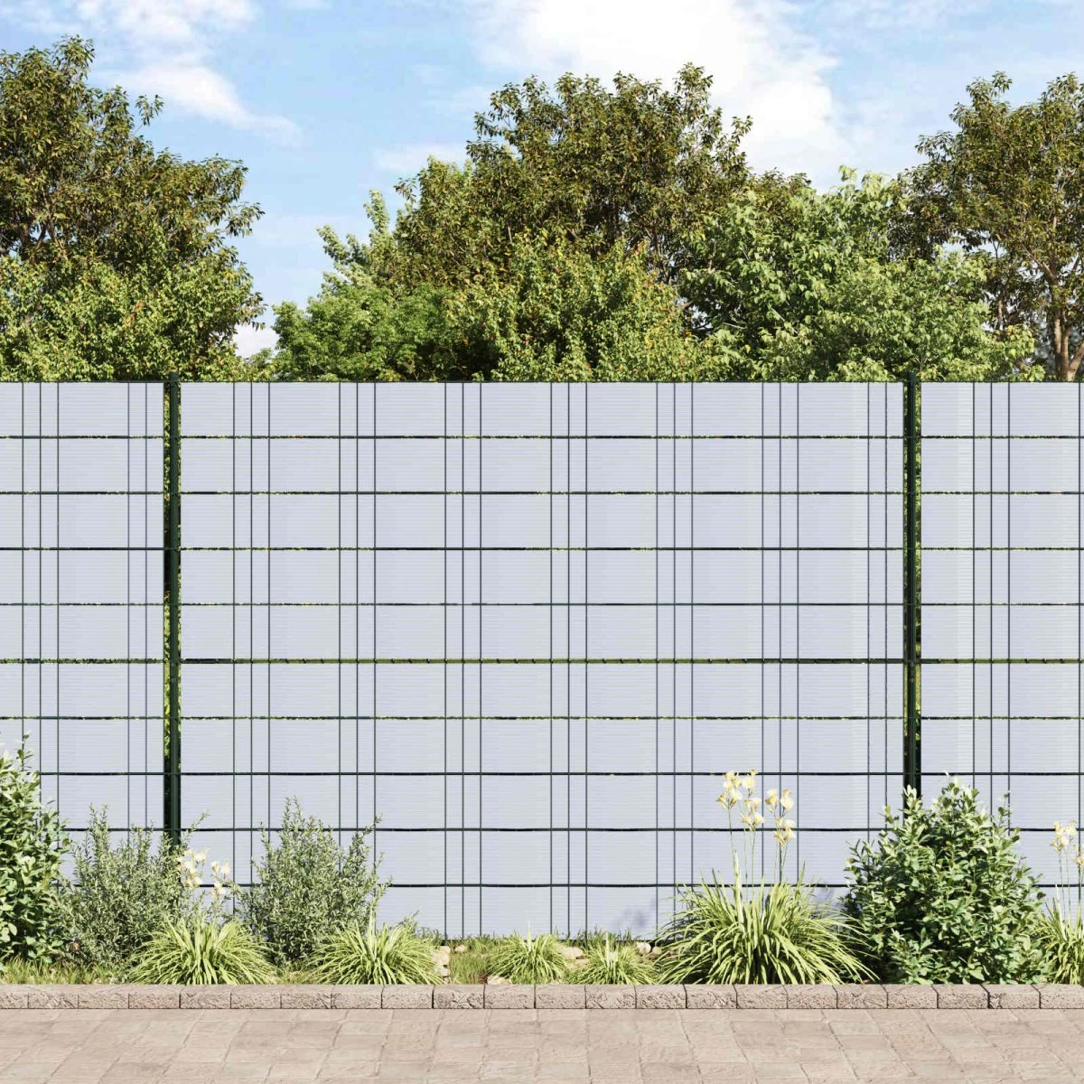 vidaXL Hegns Privatskærm Tape - Lysegrå - 260 x 19 cm