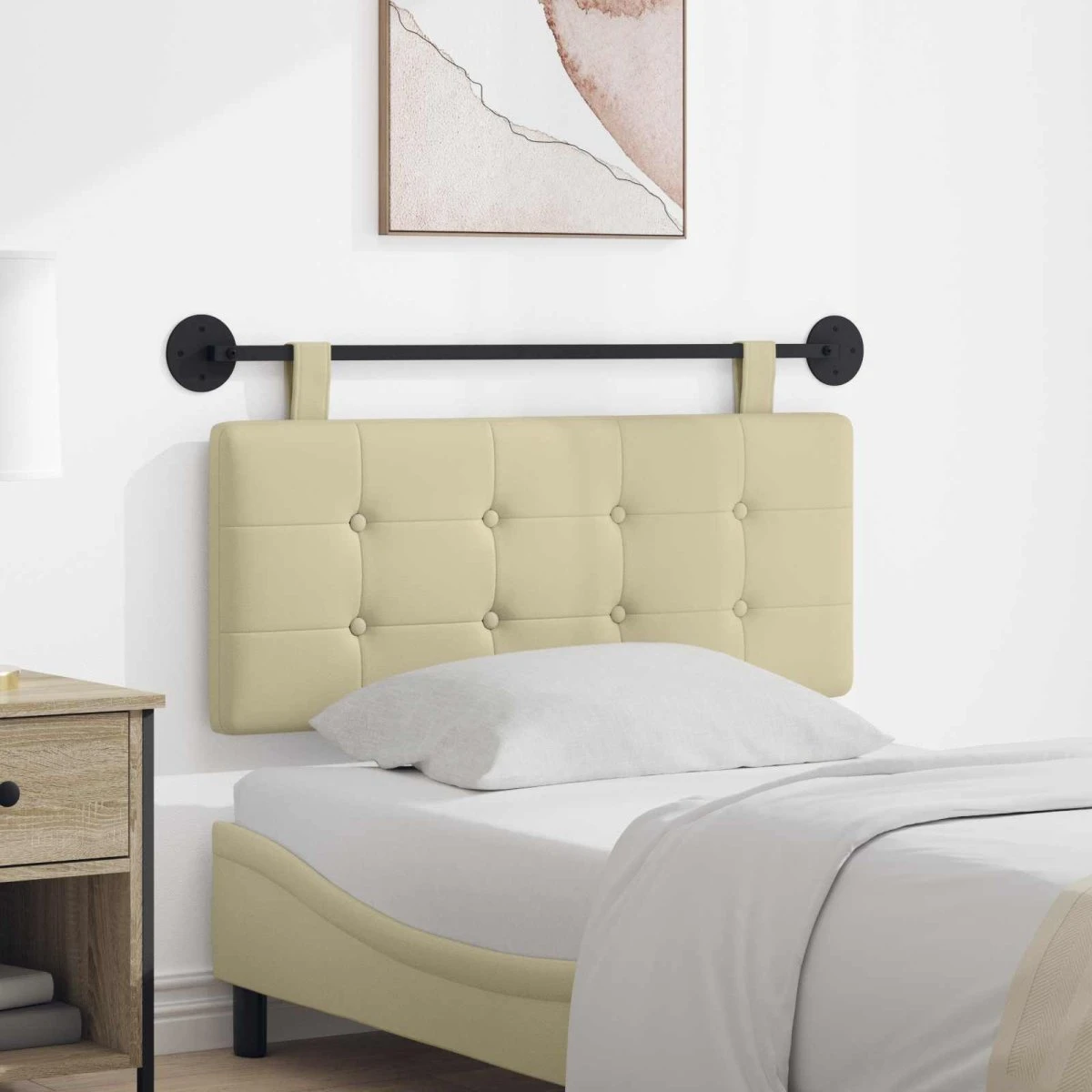 vidaXL Hængende sengegavl i kunstlæder - 110 x 55 cm