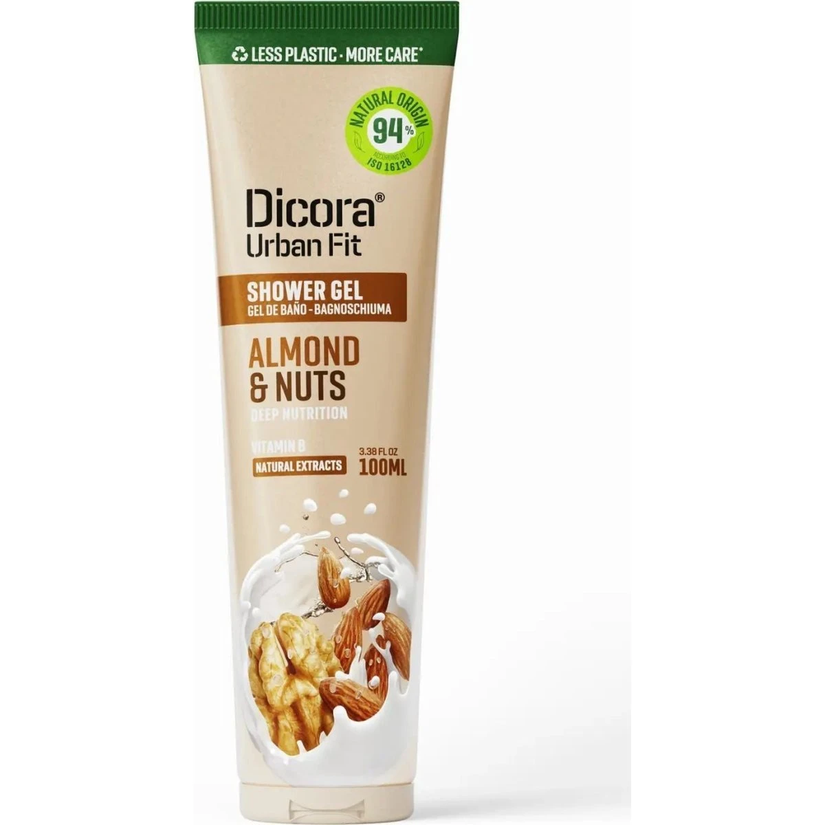 Dicora Urban Fit Vitamina B Shower Gel med Mandler og Valnødder 100ml