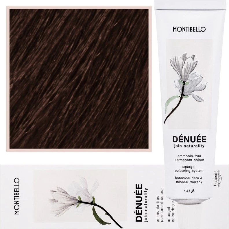 Montibello Denuee Hårfarve 4 Mellem Brun - 60 ml
