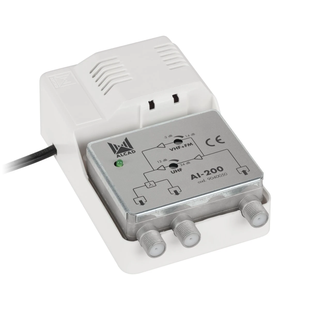 Alcad AI-200 Antenneforstærker med 2 udgange (VHF)