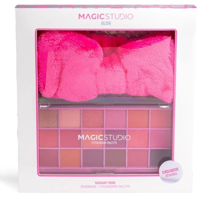 Magic Studio Glow Pretty Girls Makeupkit med 18 øjenskygger