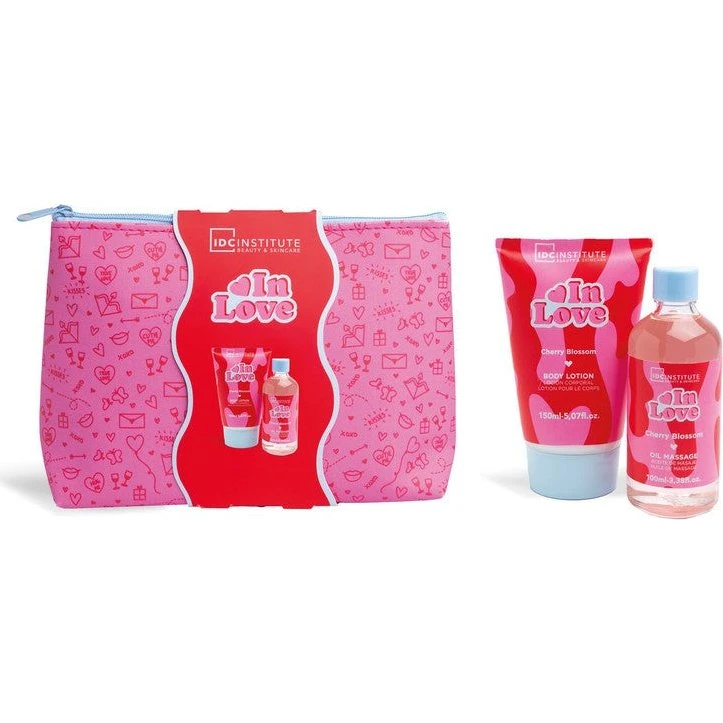Idc Institute In Love Cosmetic Bag Set med kirsebærblomster