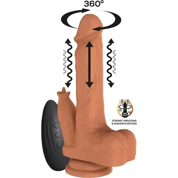 Quintus Thrusting & Vibrating Dildo med varme - 23 cm