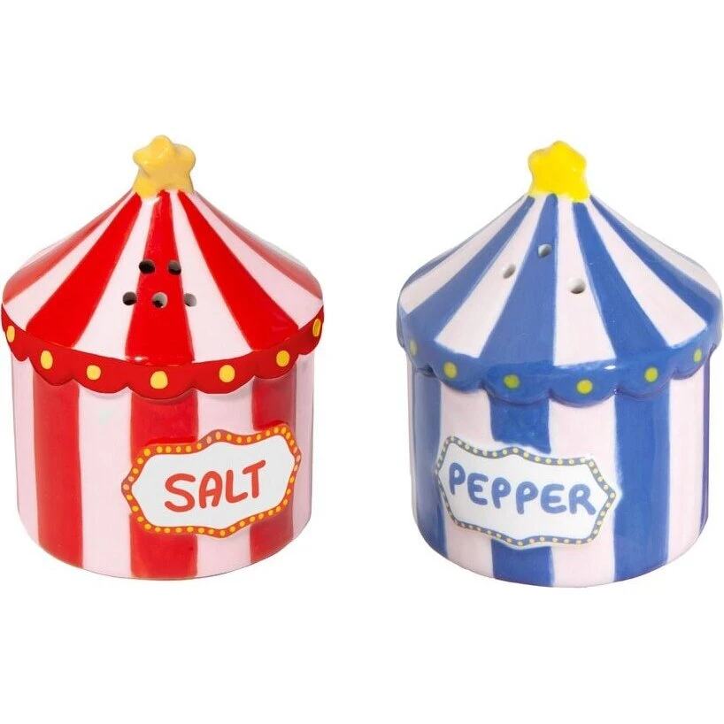 Doiy Funfair Salt- og pebersæt - Rød, Blå, Hvid, Gul