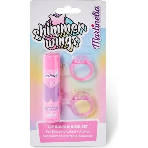 Martinelia Shimmer Wings Børnesæt: Læbepomade & 2 Ringe